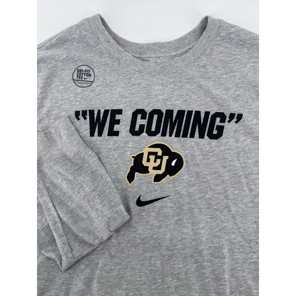 Nike Dri-Fit Colorado Buffaloes "We Coming" T-Shirt Size XXL long Sleeve